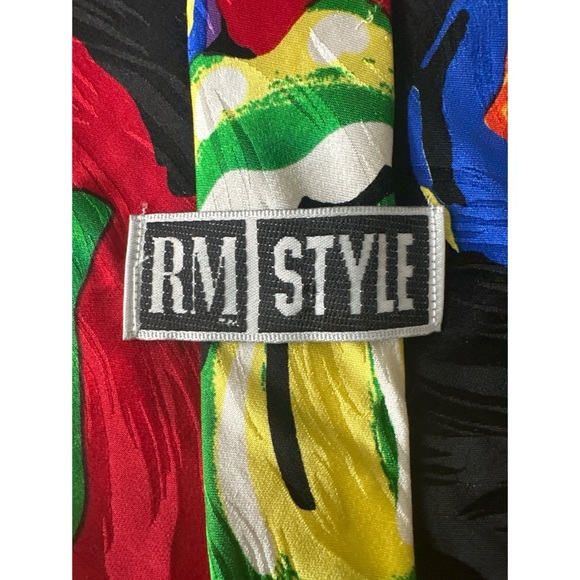 RM STYLE Vintage “Painted Tongues” Rolling Stones Silk Tie - Picture 4 of 6